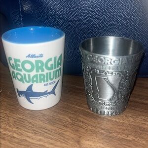Georgia Aquarium and Georgia Souvenir Shot Glass Set